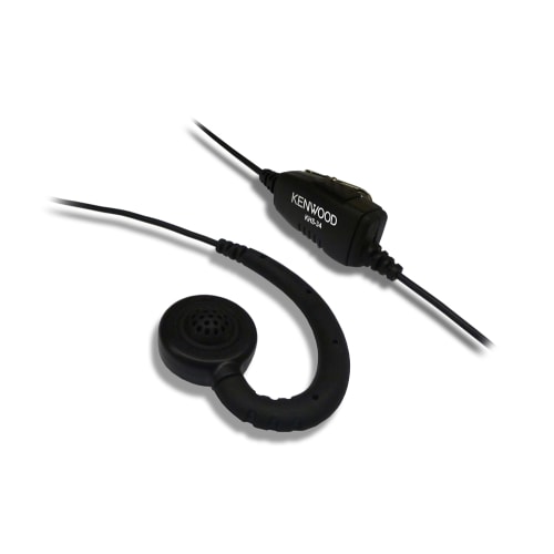 Kenwood C-Ring Headset with In-Line PTT, Single 3.5mm Jack Compatible to 0062300